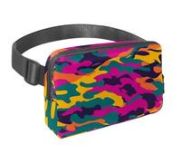 Da rienda suelta a tu aventura con nuestra riñonera de viaje, bolsa cruzada para correr, senderismo, ciclismo, perfecta para hombres y mujeres, patrón de camuflaje colorido, Multicolor#06,