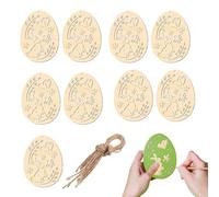Da rienda suelta a tu creatividad con estos recortes de madera sin terminar, perfectos para pintar y hacer tus decoraciones de Pascua. Cada colgante de madera en forma de excavado es ideal para pintar