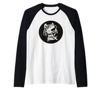 Da rienda suelta a tu lobo interior con este gráfico Camiseta Manga Raglan