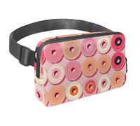 Da rienda suelta a tu pasión por los viajes, bolsa cruzada para hombres y mujeres, perfecta para correr, caminar, senderismo y ciclismo, patrón de discos rosas, Multicolor#01, 1.5x9.0x5.9in/4x23x15cm