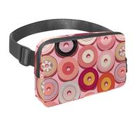 Da rienda suelta a tu pasión por los viajes, bolsa cruzada para hombres y mujeres, perfecta para correr, caminar, senderismo y ciclismo, patrón de discos rosas, Multicolor#08, 1.5x9.0x5.9in/4x23x15cm
