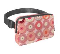 Da rienda suelta a tu pasión por los viajes, bolsa cruzada para hombres y mujeres, perfecta para correr, caminar, senderismo y ciclismo, patrón de discos rosas, Multicolor#05, 1.5x9.0x5.9in/4x23x15cm