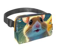 Da rienda suelta a tu pasión por los viajes con nuestra riñonera con correa ajustable, perfecta para viajes, caminar y ciclismo, encantador hámster nada bajo el agua, Multicolor#07,