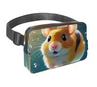 Da rienda suelta a tu pasión por los viajes con nuestra riñonera con correa ajustable, perfecta para viajes, caminar y ciclismo, encantador hámster nada bajo el agua, Multicolor#01,