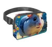 Da rienda suelta a tu pasión por los viajes con nuestra riñonera con correa ajustable, perfecta para viajes, caminar y ciclismo, encantador hámster nada bajo el agua, Multicolor#04,