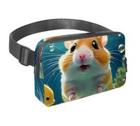 Da rienda suelta a tu pasión por los viajes con nuestra riñonera con correa ajustable, perfecta para viajes, caminar y ciclismo, encantador hámster nada bajo el agua, Multicolor#08,