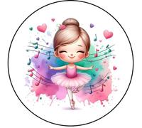 Da un paso hacia el sabor con nuestras obleas comestibles temáticas de Bailarina