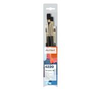 Da Vinci 4220 Top Acryl Short Handled 4 Brush Set for Acrylic, Oil And Watercolour