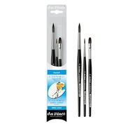 da Vinci Brushes Serie 5386 Juego de Pinceles para Pintura Acuarela, Cerdas, Azul/Verde, 30 x 30 x 30 cm