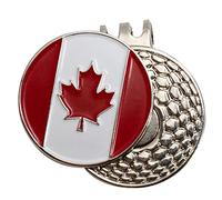 Da Vinci - Clip magnético para Gorra de Golf con Marcador de Pelotas de Golf de Metal en Relieve de una Pulgada, Trébol, The Maple Leaf