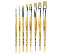 da Vinci Student 3529 - Juego de 8 brochas para cualquier tipo de pintura - Serie 329 plana - Tamaños 2, 4, 6, 8, 10, 12, 14 y 16 - Fabricado en Alemania