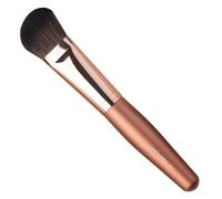 da Vinci pincel SATIN biselado para colorete y contorno, vegano, fibras sintéticas, aplicación y modelado precisos del rostro, mango de madera cobre, hecho a mano en Alemania, tamaño 0