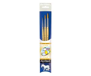 da Vinci Student Serie | Contiene 3 pinceles sintéticos de diferentes tamaños para la escuela, hobby y primeras técnicas de pintura.