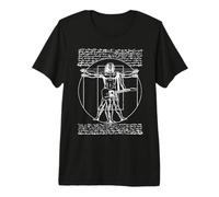 Da Vinci Vitruvian, Guitarrista, Fan de la música Rock, Rock n Roll Camiseta Premium