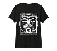 Da Vinci Vitruvian Man Drummer - Reproductor de batería Camiseta Premium