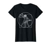 Da Vinci Vitruvian Man Guitar Shirt Músico Camiseta gráfica económica