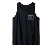 DA Vinci Vitruvian Robot Japonés Anime Amante Gráfico Camiseta sin Mangas