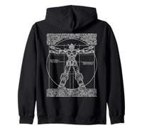 DA Vinci Vitruvian Robot Japonés Anime Amante Gráfico Sudadera con Capucha