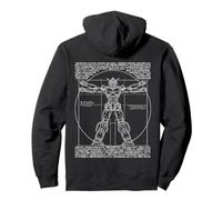 DA Vinci Vitruvian Robot Japonés Anime Amante Gráfico Sudadera con Capucha