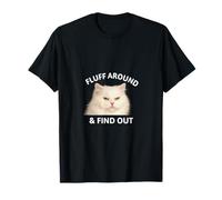 Da Vueltas y Encuentra el Humor sarcástico y Esponjoso de un Gato Camiseta