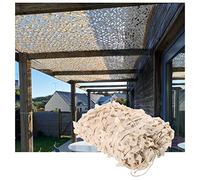 Da0pxer Red De Camuflaje,Malla Militar 1,5/2/3/4/6m,Red De Sombra De Camuflaje Protección Solar Al Aire Libre,para Caza,Patio,decoración De Fiestas,Red De Camuflaje Reforzada Beige,2x6m(6.6 * 19.7ft)