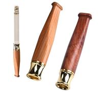 DAAIZIII 2 soportes de madera para cigarrillos, punta de cigarrillo, filtro de punta de cigarrillo, para hombre y mujer, universal para cigarrillos gruesos, medianos y finos