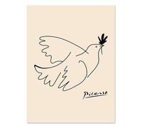 DaanaH Picasso animal Poster abstracto líneas pared arte picasso pájaro paloma lienzo pintura nórdico estilo Cuadros modernos vivos habitación hogar Decoracion （no marco）