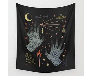 Daawqee Tapiz A Curse Upon You Wall Tapestry Hanging Tapestries Wall Art for Living Room Bedroom Dorm Decor 80X60 Inches