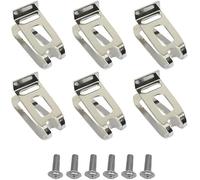 Daaxing 6 clips de gancho de repuesto para cinturón, acero inoxidable, accesorio de herramientas, plateado, talla única, 47 x 28 mm, se adapta a taladro de impacto Makita y taladros inalámbricos LXT