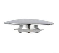 Daaxing Piezas de Repuesto Para Fregadero de Baño, 66 mm, Plateado, Cromado, Tapón Con Botón Pulsador Para Lavabos de Cocina y Baño