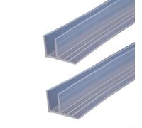 Daaxing Tira de sellado de puerta de ducha de 2 m, en forma de F, para mampara de ducha de baño, repuesto para vidrio de grosor de 6 mm (2 unidades)