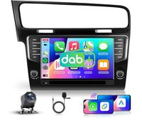 【Dab+】 2G+64G Android Radio de Coche para VW Golf 7 2013-2017, 9 Pulgadas Pantalla Inalámbrico Carplay con Android Auto Navi GPS WiFi FM/RDS/DVR/EQ Mirror Link Bluetooth Cámara Trasera
