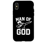 Dab for Jesus Father’s Day Man of God Christian Dad Funny Carcasa para iPhone X/XS