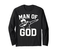 Dab for Jesus Father’s Day Man of God Christian Dad Funny Manga Larga