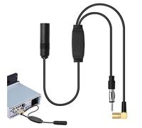 DAB Splitter, Divisor de Antena DAB+ para Radios de Coche con Amplificador, Adaptador DAB Splitter SMB DIN, Compatible con Pioneer, JVC, Kenwood, Blaupunkt, Alpine, Con Amplificación Integrada, 34.5cm