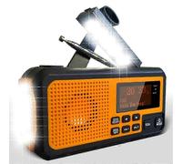DAB373BT Emergency Radio with 5000mAh Solar Battery & Alarm Clock Feature in Blackout - E 0619