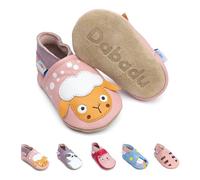Dabadu Zapatitos Bebe en Cuero con Suela Blanda - Calzado Bebe - Patucos Bebés - Zapatos Primeros Pasos (Oveja, 0_Months)