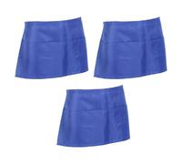 DABAIXIONG 2. Delantal multifuncional de poliéster con 3 compartimentos para la industria del servicio de alimentos, delantal de barbacoa para cocina, azul, Taille unique