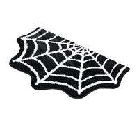 DABAIXIONG Alfombra de baño lavable de cachemira sintética con diseño de arañas de Halloween, antideslizante, para baño, cocina, uso en espectros, calabaza
