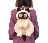 DABAIXIONG Bolso Hombro Forma Gato Lujoso para Niños Mochila Dibujos Animados Encantadores 3D Pelillo Peluche Peluche Juguete Kindergarten para Niños Favor
