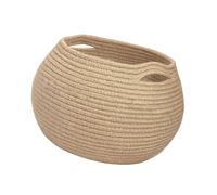 DABAIXIONG Canasta De Organizador Frasco Decorativo Cesta Almacenamiento Juicios Naturales con Manejo La Herramienta Gestión del Hogar Bin Almacenamiento Cáñamo