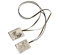 DABAIXIONG Collar católico bordado con escapulario marrón de Nuestra Señora del Monte