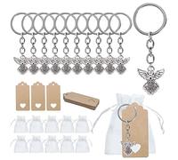 DABAIXIONG Juego de 30 llaveros de moda con llavero, bolsas de hilo, colgante de agradecimiento para niños, regalos de fiesta de boda