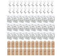 DABAIXIONG Paquete de 24 llaveros de alas con bolsas de organza, regalos de agradecimiento para bodas, baby showers