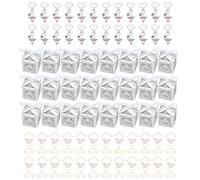 DABAIXIONG Paquete de 24 llaveros de alas con bolsas de organza, regalos de agradecimiento para bodas, baby showers