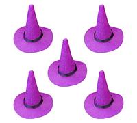 DABAIXIONG Sombreros de bruja y escoba, sombrero de bruja para decoración de Halloween, suministros de manualidades pequeños sombreros de bruja