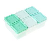 DABAIXIONG Space Saving 6 Cell Silicone Storage Bandeja De Contenedores Eficientes Alimentos Caja Bocadillos con para Preparaciones Almuerzo Bocadillos para Fiestas Portátiles Contenedores