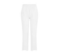 DABAOK Mujer Pantalones Casual Algodón Lino Pantalones Boho Pantalones Casual Cintura Alta Sólido Verano Algodón Suelto Largo Recto Pantalones Bottoms, blanco, 48