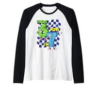 Dabbing 67 A Cuadros yo era 6 Ahora Soy 7 Niño de cumpleaños Divertido 67 Camiseta Manga Raglan