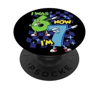 Dabbing 67 A Cuadros yo era 6 Ahora Soy 7 Niño de cumpleaños Divertido 67 PopSockets PopGrip Adhesivo